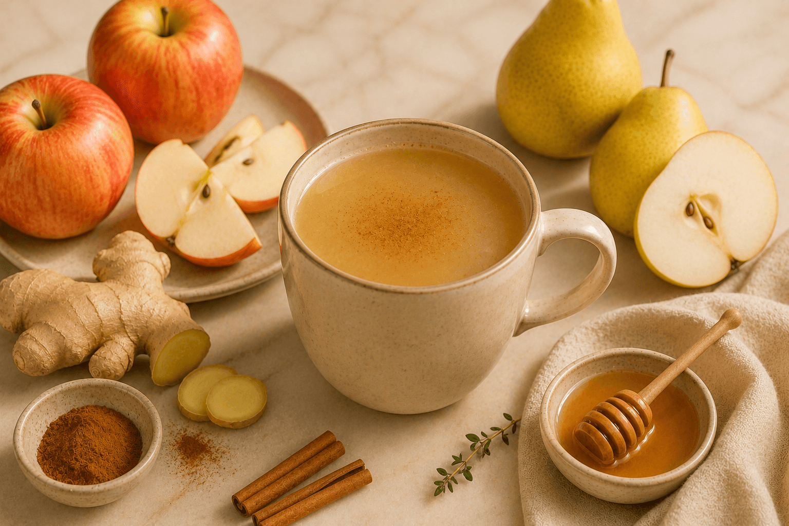 Warm Spiced Apple & Pear Sip
